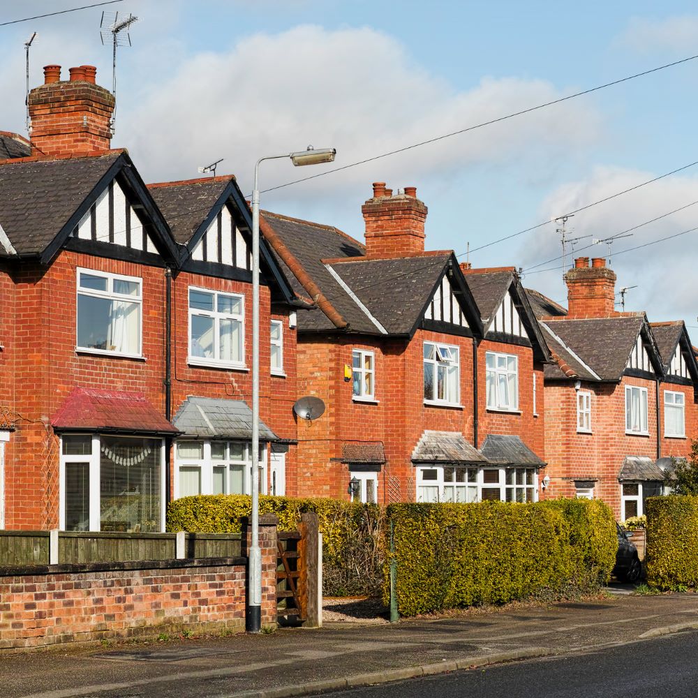 a row of houses representing renting in bournemouth